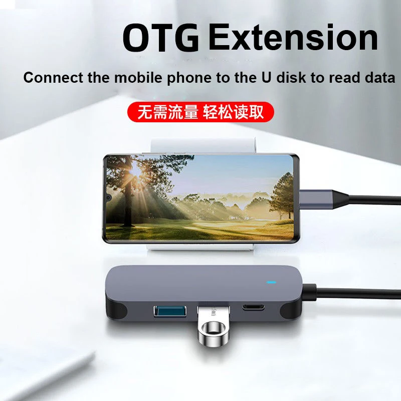 Кардридер Basix USB C на HDMI 4K Type SD TF 3 0 2 адаптер для Macbook Samsung S9 Huawei P20P30 Проектор Монитор