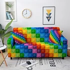 Цветной эластичный чехол для дивана с геометрическим рисунком, секционный чехол для углового дивана, чехол для кресла в гостиной, чехлы для дивана на 1234 места