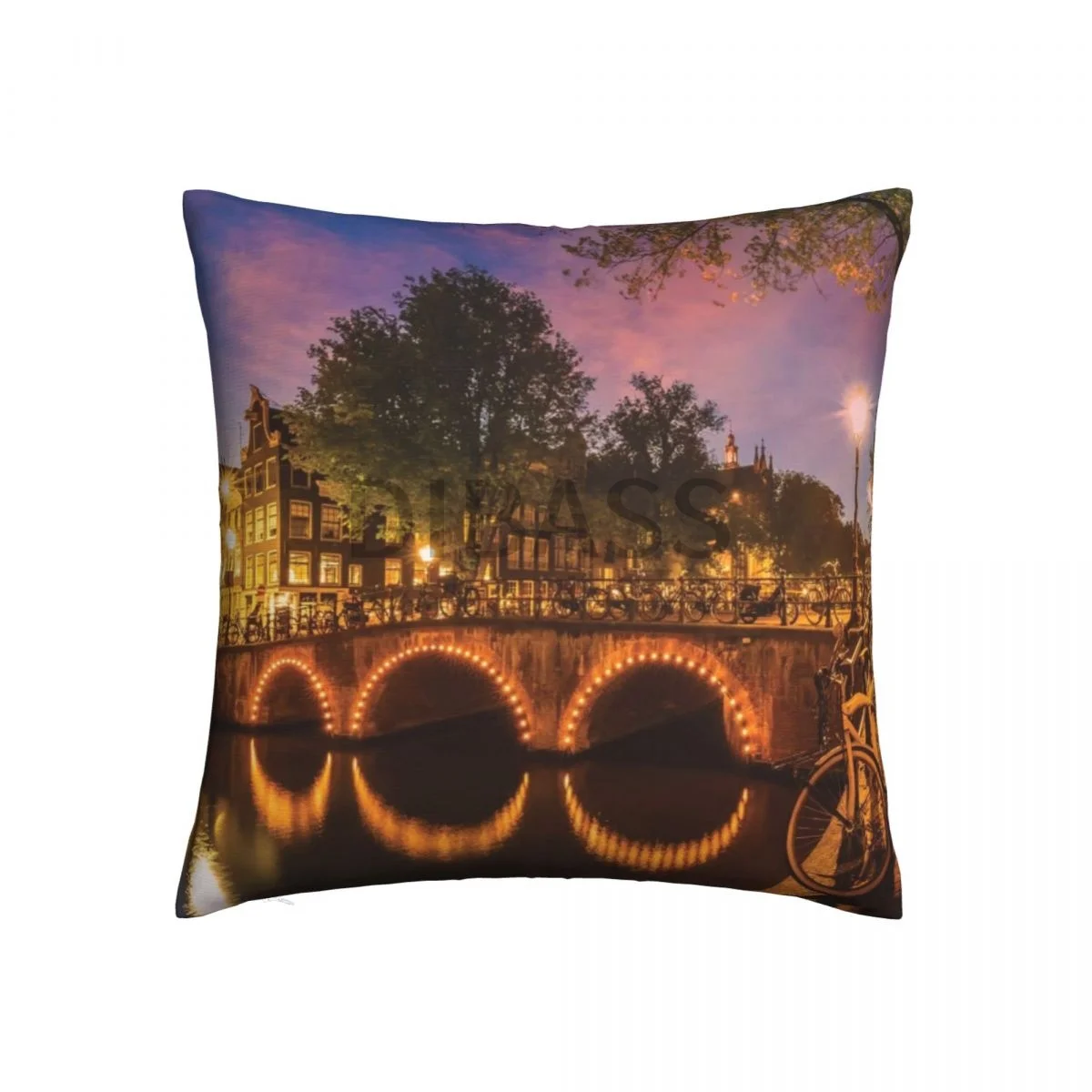 

Amsterdam Keizersgracht Nightscape - Floor Pillow Throw Pillows for sofa