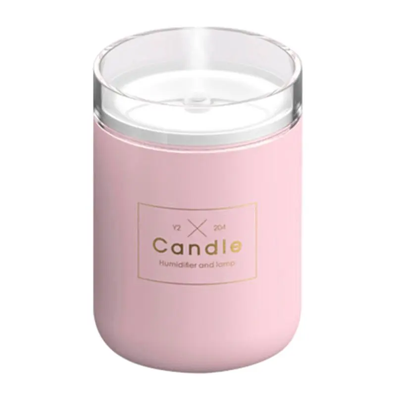 

280ML Candlestick Night Light USB Humidifier Air Humidifier LED Candle Ultrasonic Cool Mist Essential Oil Diffuser USB Lamp