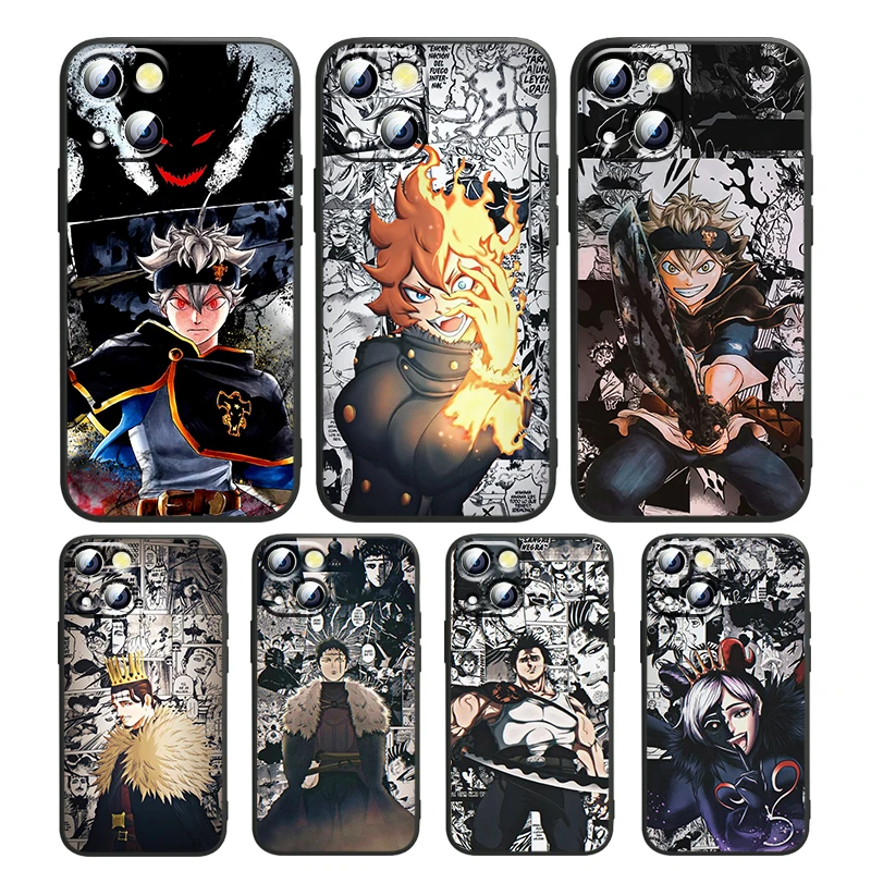 

Black Clover Asta Soft For Apple iPhone 13 12 11 SE XS XR X 7 8 6 5 S mini Plus Pro MAX 2020 Black Phone Case Funda Capa