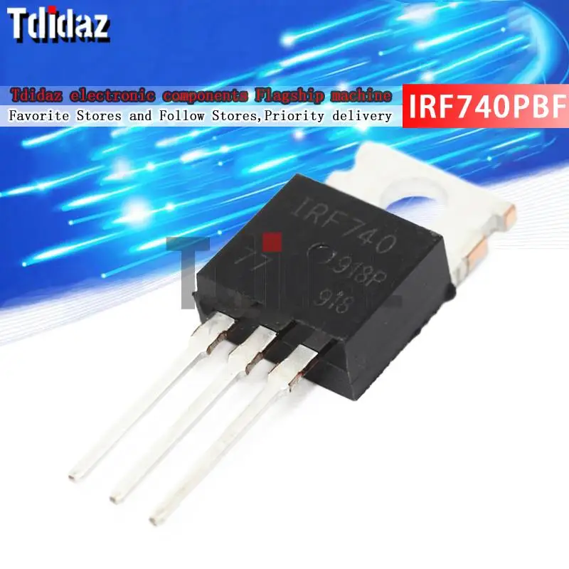 

Новый и оригинальный чипсет IC IRF740 TO220 740 IRF740PBF TO-220, 10 шт.