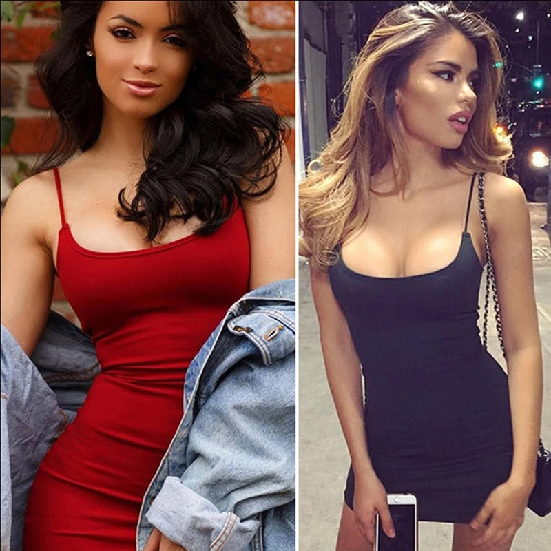 

Summer Women Sexy Bandage Bodycon Dress Casual Sleeveless Party Club Mini Spaghetti Strap Dress Vestidos For Female