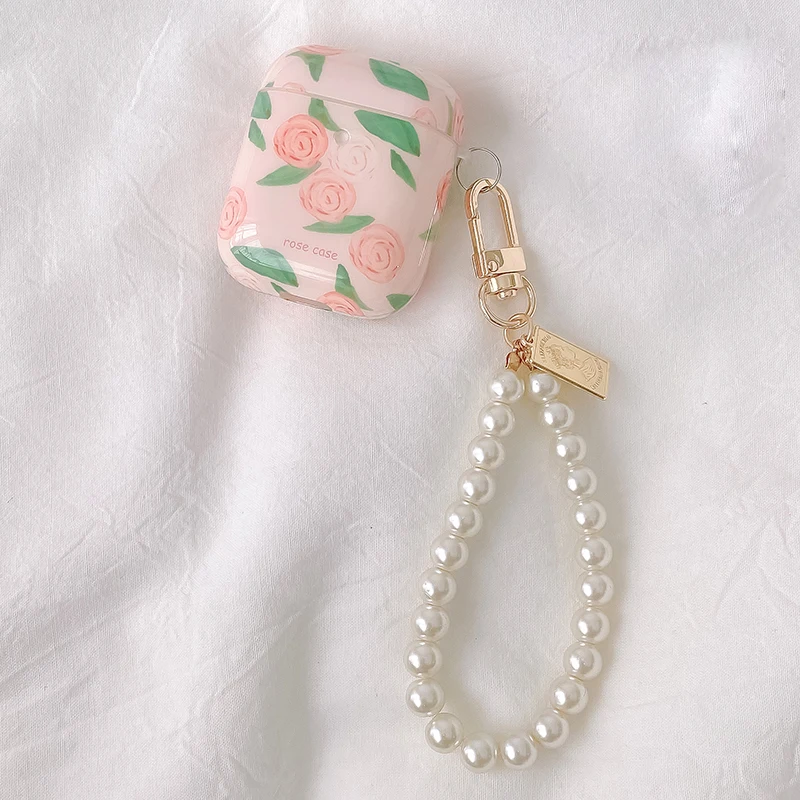 Милые силиконовые чехлы для наушников с розовыми розами AirPods коробка Pro 3 чехол