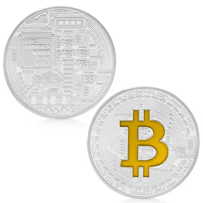 Позолоченные Биткоин памятные монеты коллекционные BTC художественная коллекция физический Q9QA - Цвет: Сливовый