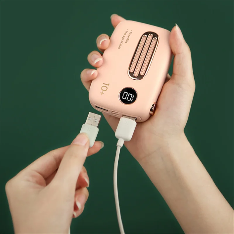 Портативный внешний аккумулятор Xiaomi в стиле ретро 10000 мАч два порта USB цифровой