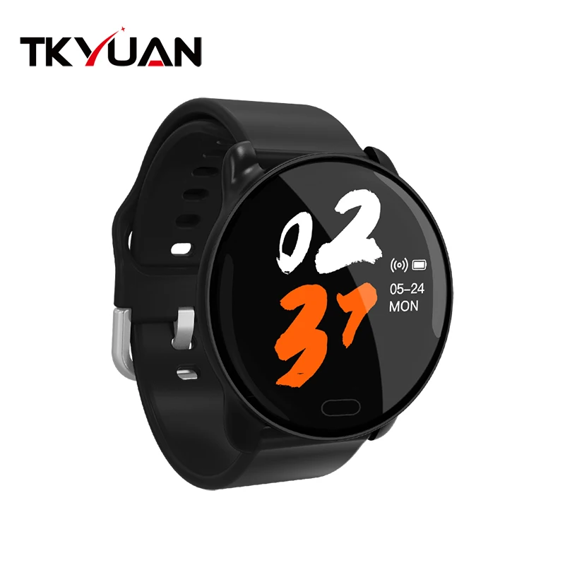 black TKYUAN K9 Смарт-часы для женщин и мужчин спортивные фитнес-трекер IP67 Водонепроницаемый пульсометр кровяное давление здоровье сон PK V11 V12 Q9 - Цвет: black