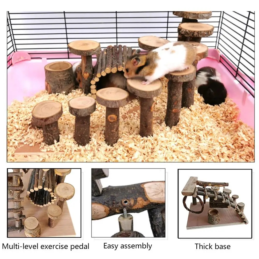 Яблоко дерево Хомяк Игрушка лестница маленькая для домашних животных Шаг Фитнес