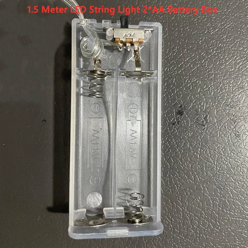 Светодиодная гирлянда с батарейным отсеком 10/20/40/80 светодиодов | Лампы и