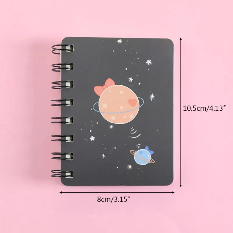

4pcs Starry Sky Spiral Coil Notebook Blank Paper Journal Diary Planner Notepad School Supplies Stationery Gift C26