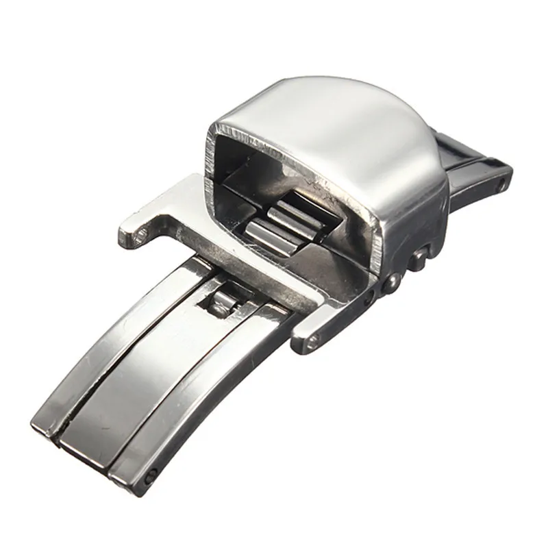 

Replacement Opposite-pull Stainless Steel Butterfly Clasp Wristwatch Buckle Clasp Accessories 10 12 14 16 18 20 22mm + Tool