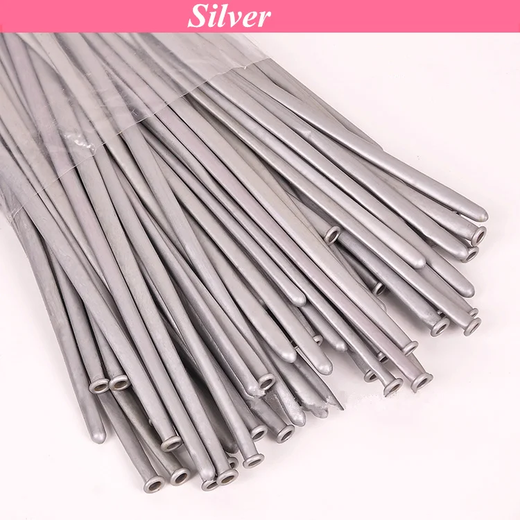 Long Metalic silver 100 шт. металлические воздушные шары Волшебные длинные латексные шары украшения на день рождения для детей и взрослых твист воздушный шар цвета металлик надувной воздушный шар - Цвет: Long Metalic silver