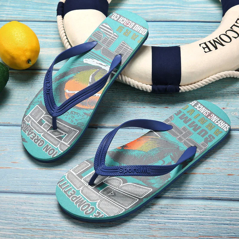 

2021 New Summer Flip Flops Men's Slippers High Quality Beach Sandals Non-slip Zapatos Hombre Casual Shoes Slippers Wholesale
