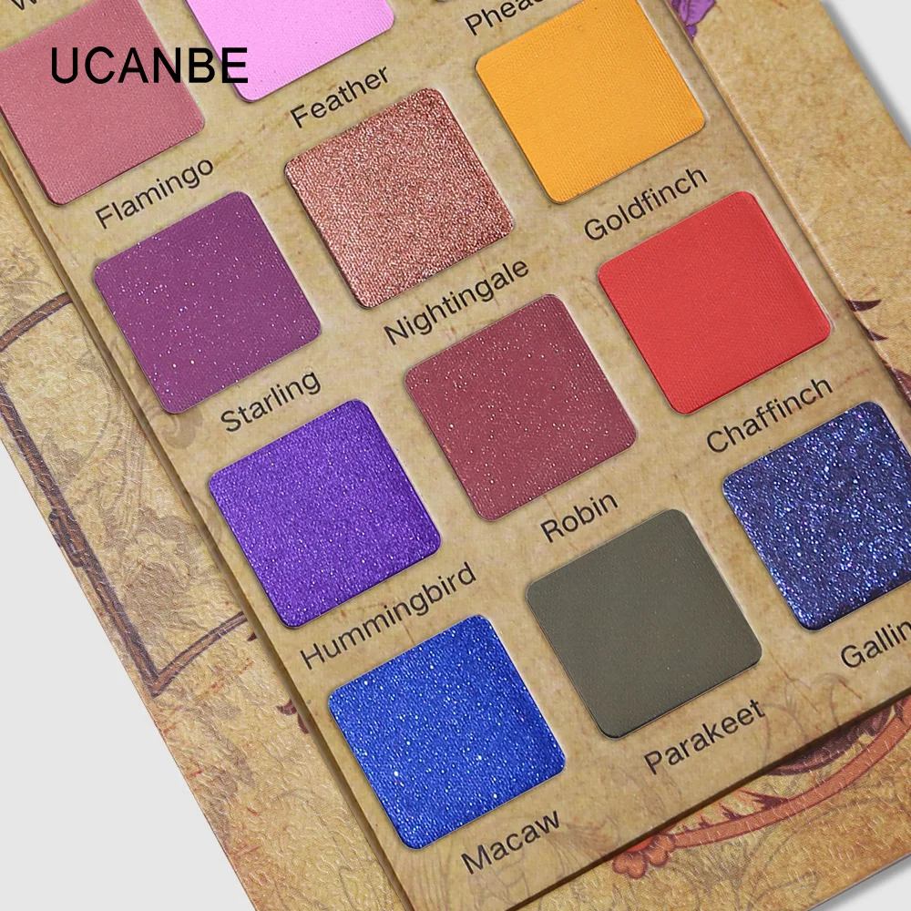 UCANBE gallinule 15 Colors Shimmer Matte Eyeshadow Glitter Eye Shadow Makeup Pallete Pigmented Long-Lasting Waterproof Cosmetics |