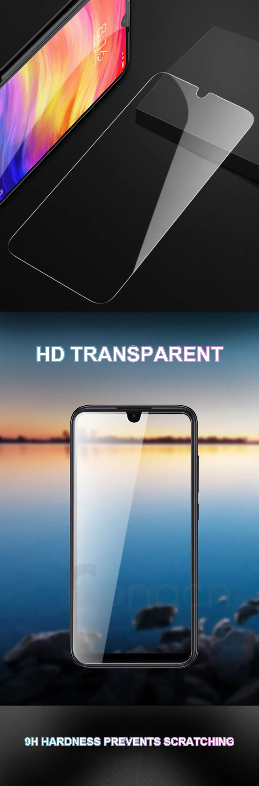 9H защитное стекло на Xiaomi Redmi 7 7A 6 Pro 5A 6A 5 Plus S2 K20 Note 7 6 Pro Защитная пленка для экрана из закаленного стекла