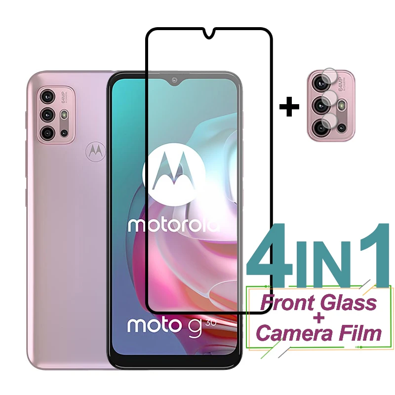 Cubierta completa de vidrio templado para Motorola Moto G50 G30 G20 G10, Protector de pantalla, pel&iacute;cula protectora para c&aacute;mara, Moto E40 E30 E20 E7 Plus E7i-0