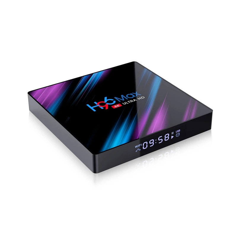 H96 Max Android Tv Box 9.0 Rockchip Rk3318 4G+32G 4K Smart 2.4G/5G Wifi Bluetooth 4.0 Iptv Box(Uk Plug) | Электроника