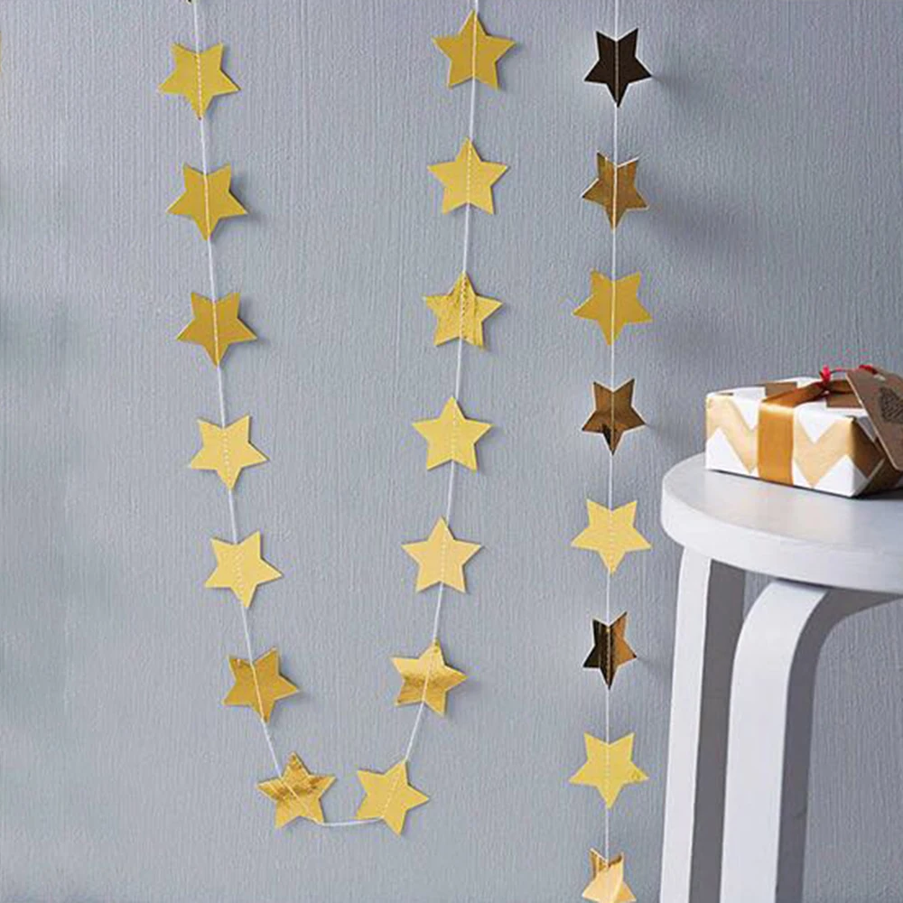 1 шт. цвета: золотистый серебристый звезды на Рождество или день рождения