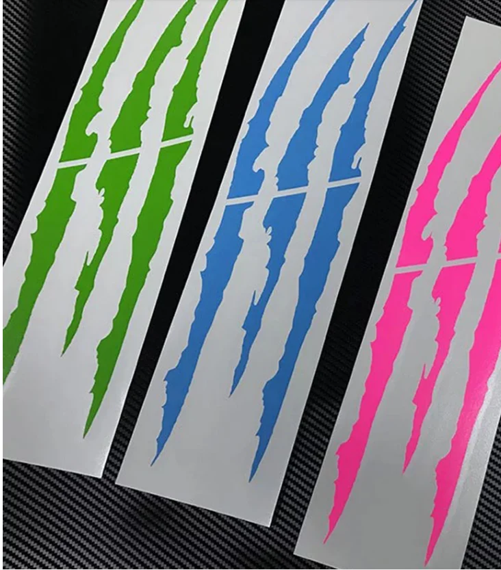 40 см X 12 забавная наклейка на бампер светоотражающий Монстр полоса коготь