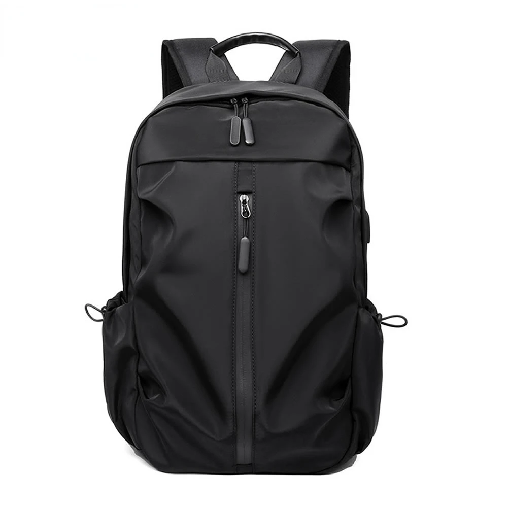 

Waterproof Oxford Cloth Backpack Men Laptop Bag Breathable Men's Business Travel Backpack Simple Pure Color Leisure Backbag