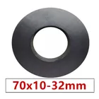 1 шт.лот кольцевой ферритовый магнит 70x10 мм отверстие 32 мм постоянный магнит 70 мм x 10 мм черный круглый динамик керамический магнит 70*10 70-32x10 мм