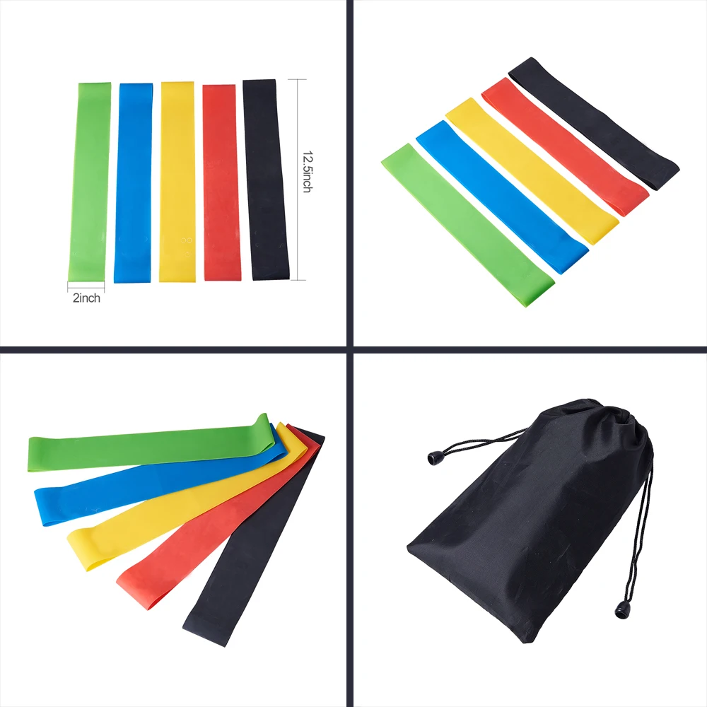 5 шт./компл. комплект эластичных лент толстые гибкие эластичные ленты для йоги ног