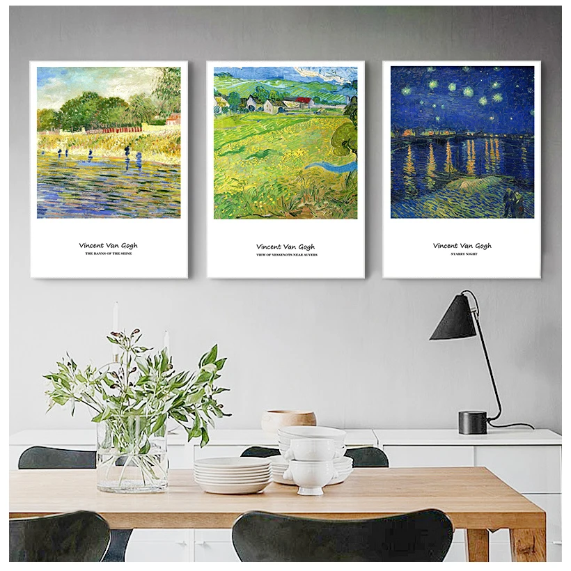 Коллекция Ван Гога работает 23 шт. холст печать постер настенные картины для