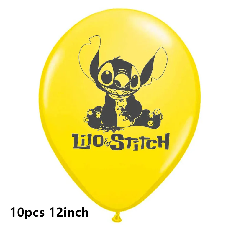 10pcs 12inch 10 шт. латексные шары для Стича, Лило и Стич, для малышей, для дня рождения, для детей, подарок на Рождество, вечерние украшения, шаровары с рисунками из мультфильмов - Цвет: 10pcs 12inch
