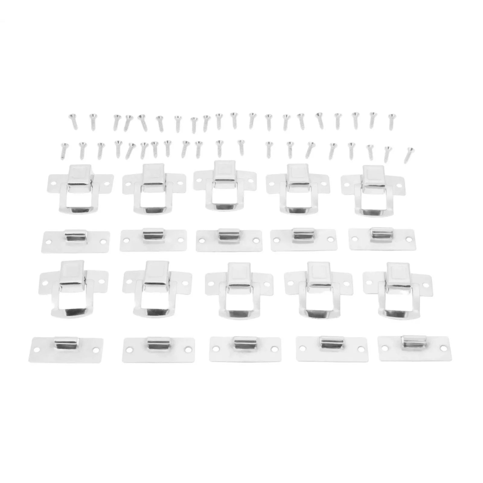 DRELD 10Pcs Box Hasps Iron Case Toggle Catch Lock for Jewelry Chest Suitcase Buckle Clip Clasp Furniture Hardware 34*30mm | Обустройство