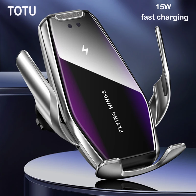 Автомобильный держатель для телефона TOTU 15 Вт с беспроводной зарядкой iPhone 11 Pro Max