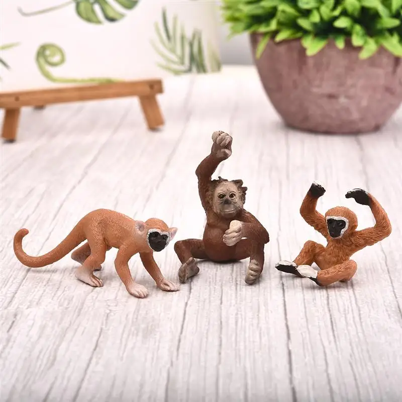 Ленивый орангутанг шимпанзе Горилла Гиббон обезьяна модель Животного Фигурка