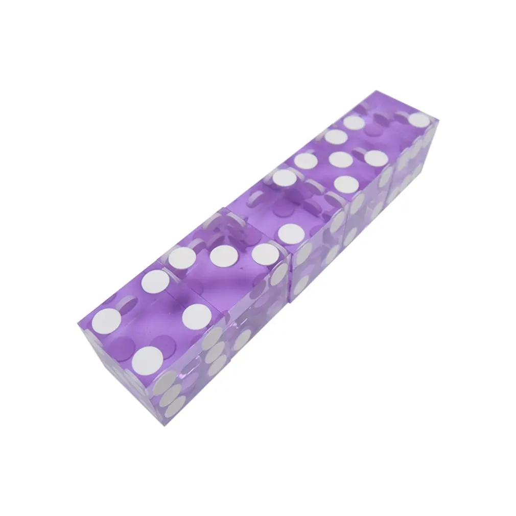 

5 шт., полупрозрачные игральные кости для казино 19 мм