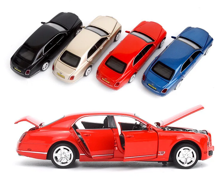 1/32 модель автомобиля из сплава Mulsanne, игрушка, 6 открывающихся дверей, металлическая автоматическая модель литья под давлением, имитирующая светильник, детский подарок для коллекции игрушек