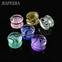 multicolor shell pattern acrylic ear gauges tunnels and plug ear stretching kit expander ear piercing jewelry 6 30mm