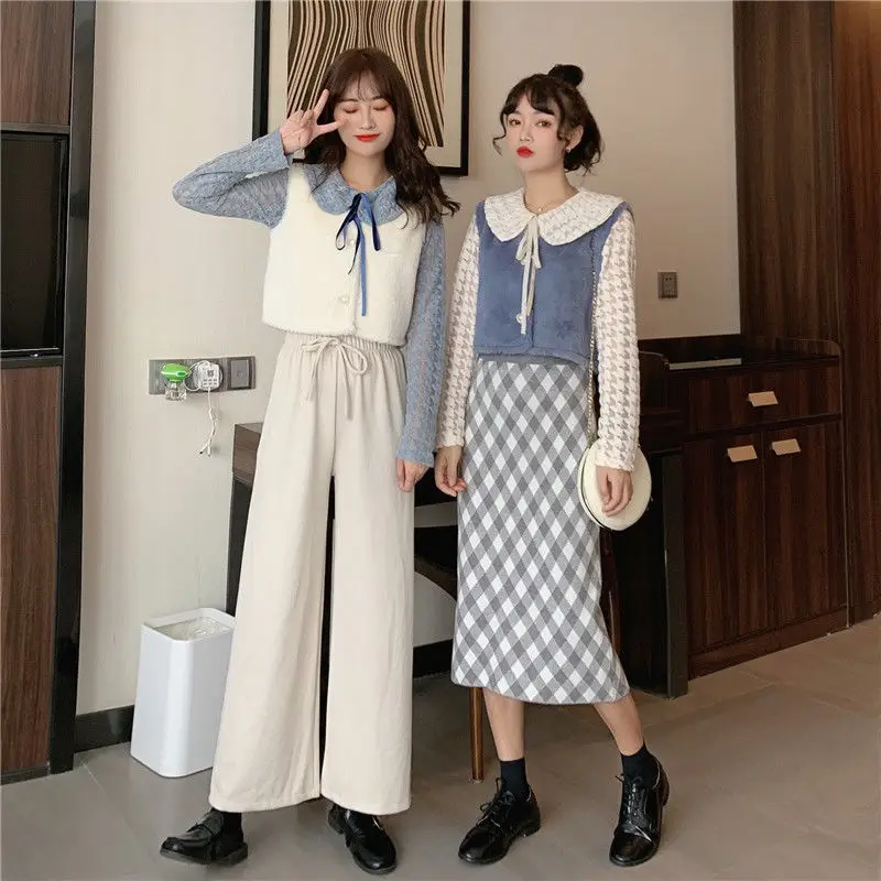 

Plaid Midi Skirt Women's 2020 Autumn And Winter High Waisted Slim Straight Skirt