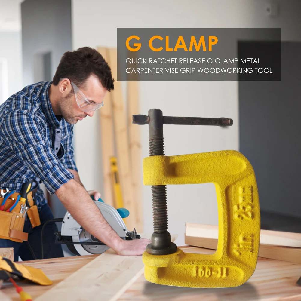 Быстросъемный зажим с храповым механизмом 1 3 дюйма тяжелый G образный для