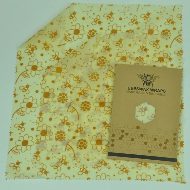 Reusable Food Paper Organic Beeswax Storage Wraps Non-Toxic Cloth For Kitchen Tools # | Дом и сад