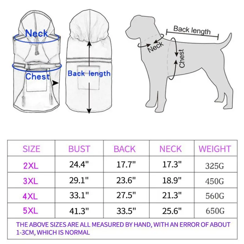 

Pet Raincoat Waterproof Windproof Jacket Dog Hoodie Raincoat Durable Pet Cat Dog Outdoor Clothes Reflective