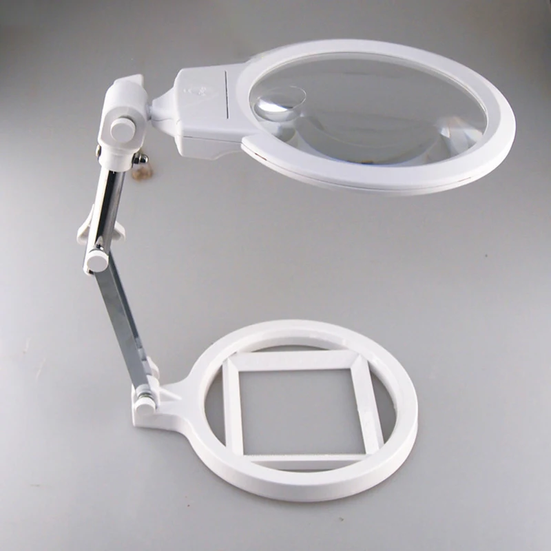 

Desktop Magnifier For Soldering Repair Reading Collapsible Multifunctional Loupe Welding Magnifying Glass With LED Light