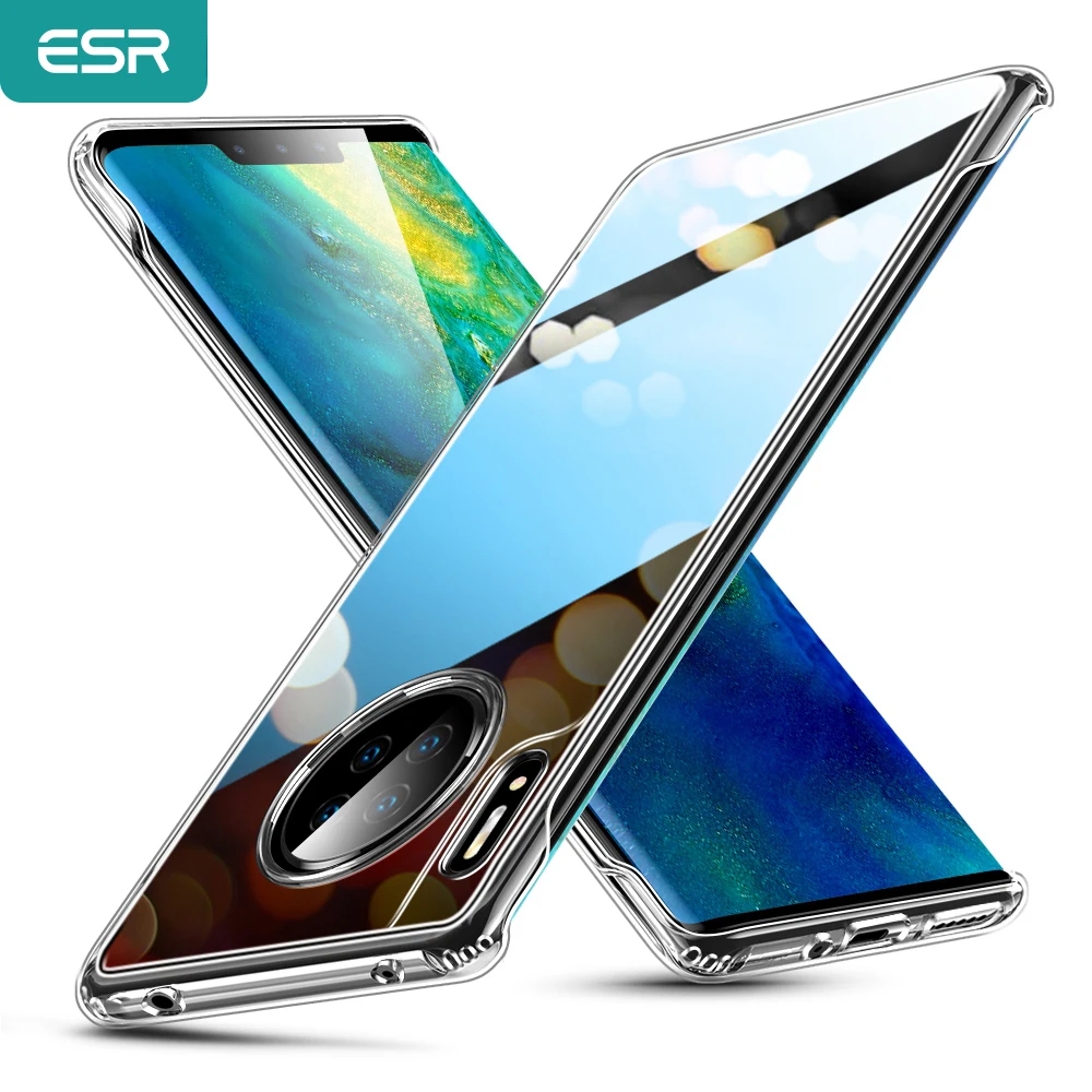 Чехол ESR из закаленного стекла с кристаллами для Huawei Mate 30 Pro мягкий чехол ТПУ