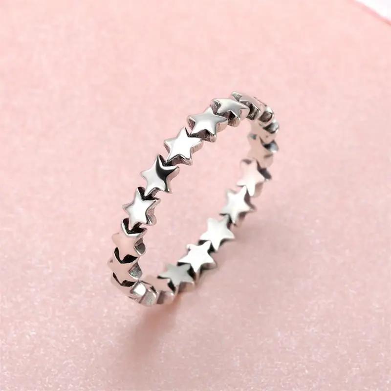 Кольцо женское составное золотистое из серебра 925 пробы в форме звезды |