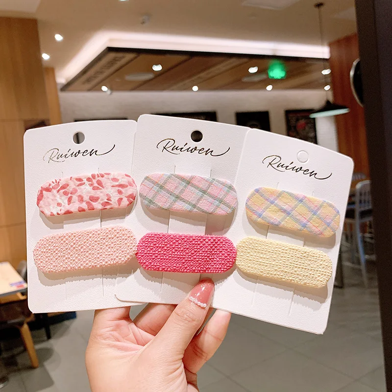 2 unids/lote Simple Color caramelo lindo pelo mujeres pelo pasador chicas BB Clips tocado broches Bobby Pin accesorios para el cabello-3