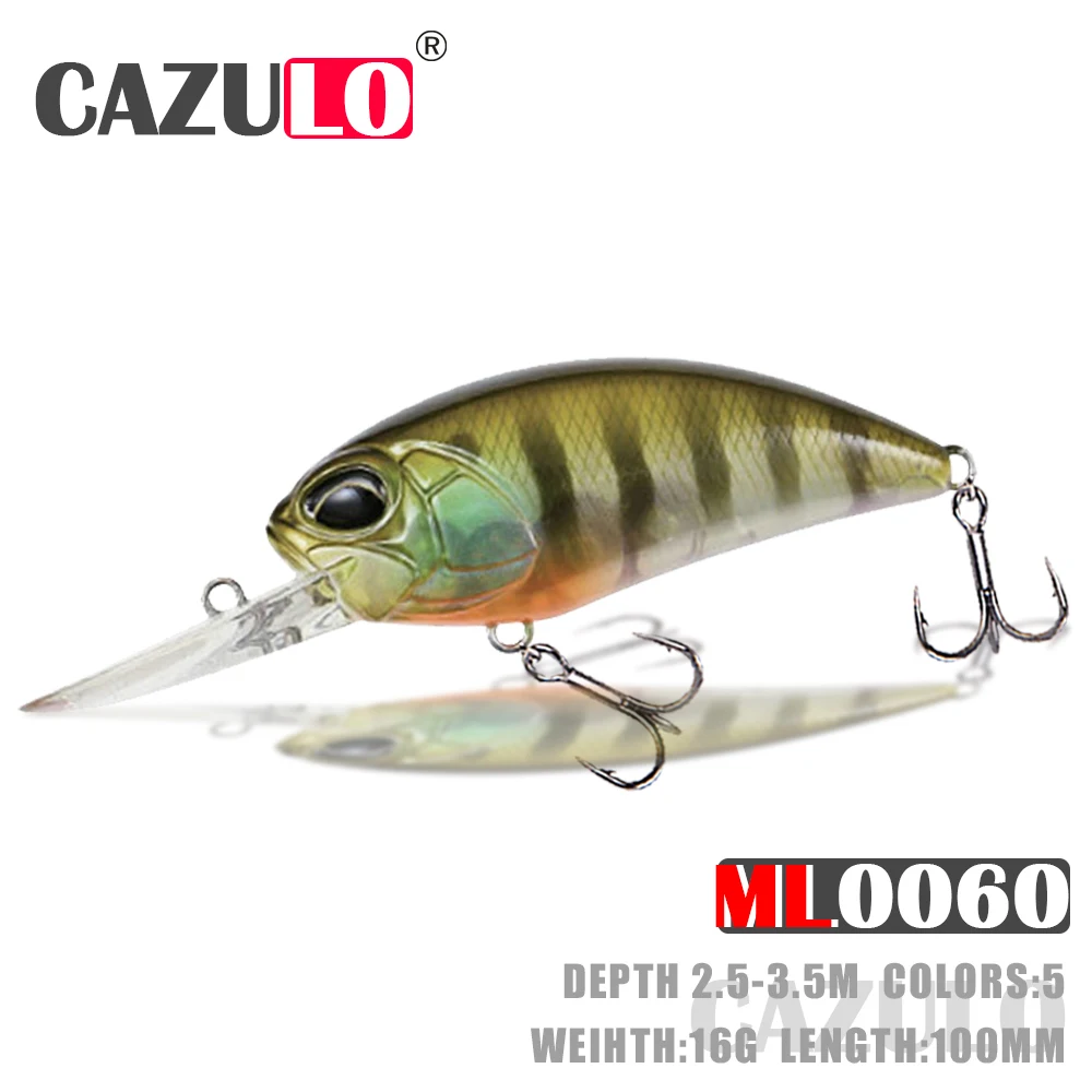 

Crankbait Fishing Accessories Lure Isca Artificial Weights 16g 100mm Floating 2.5-3.5m Bait Wobblers Peche For Pike Fish Leurre