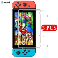 3pcs protective glass for nintendo switch 2017 tempered glass screen protector for nintendo switch ns glass 6 2 inch screen film