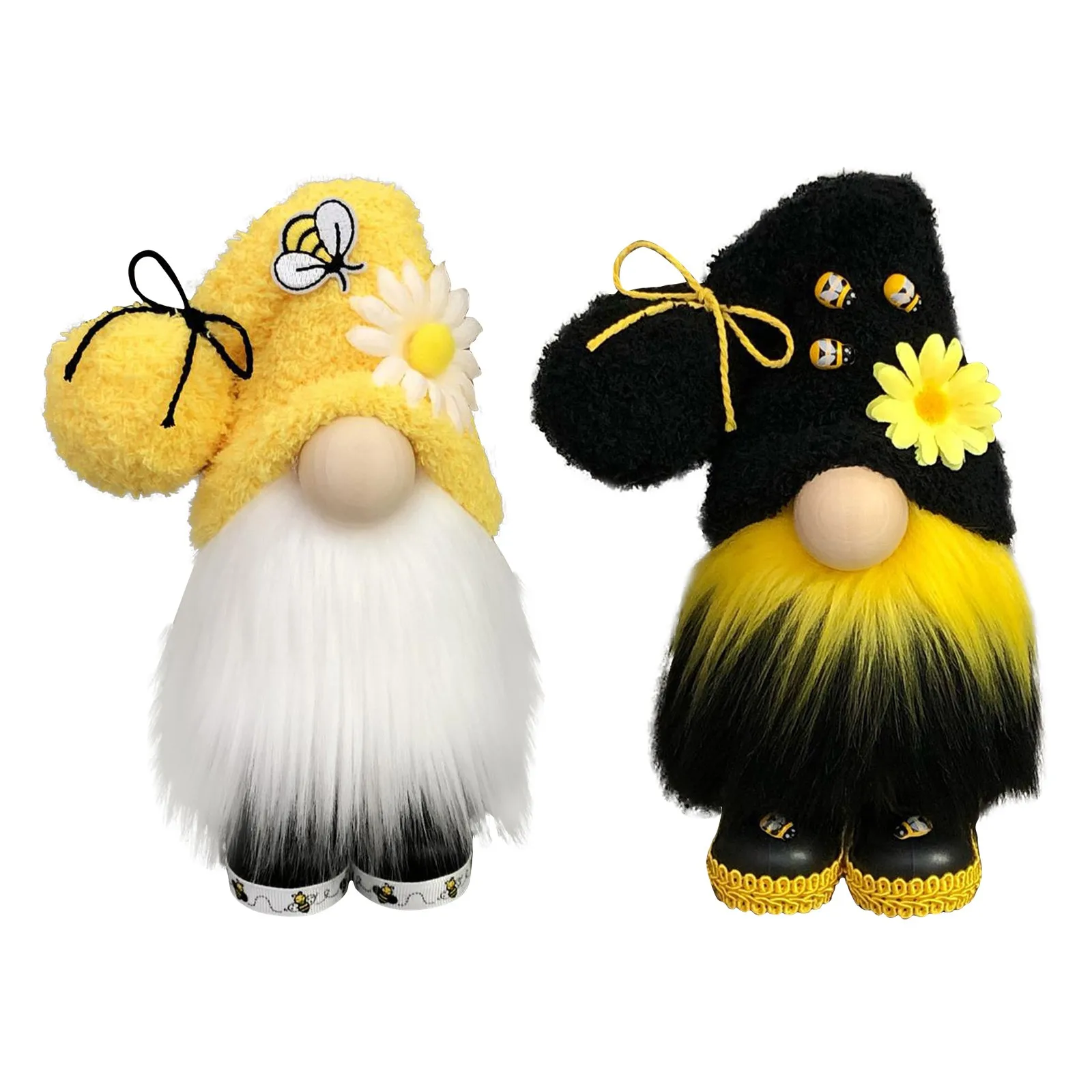 

Set Of 2 Bumble Bee Gnome Scandinavian Dwarf Swedish Figurines Elf Home Farmhouse Home Decorations Faceless Plush Doll d7
