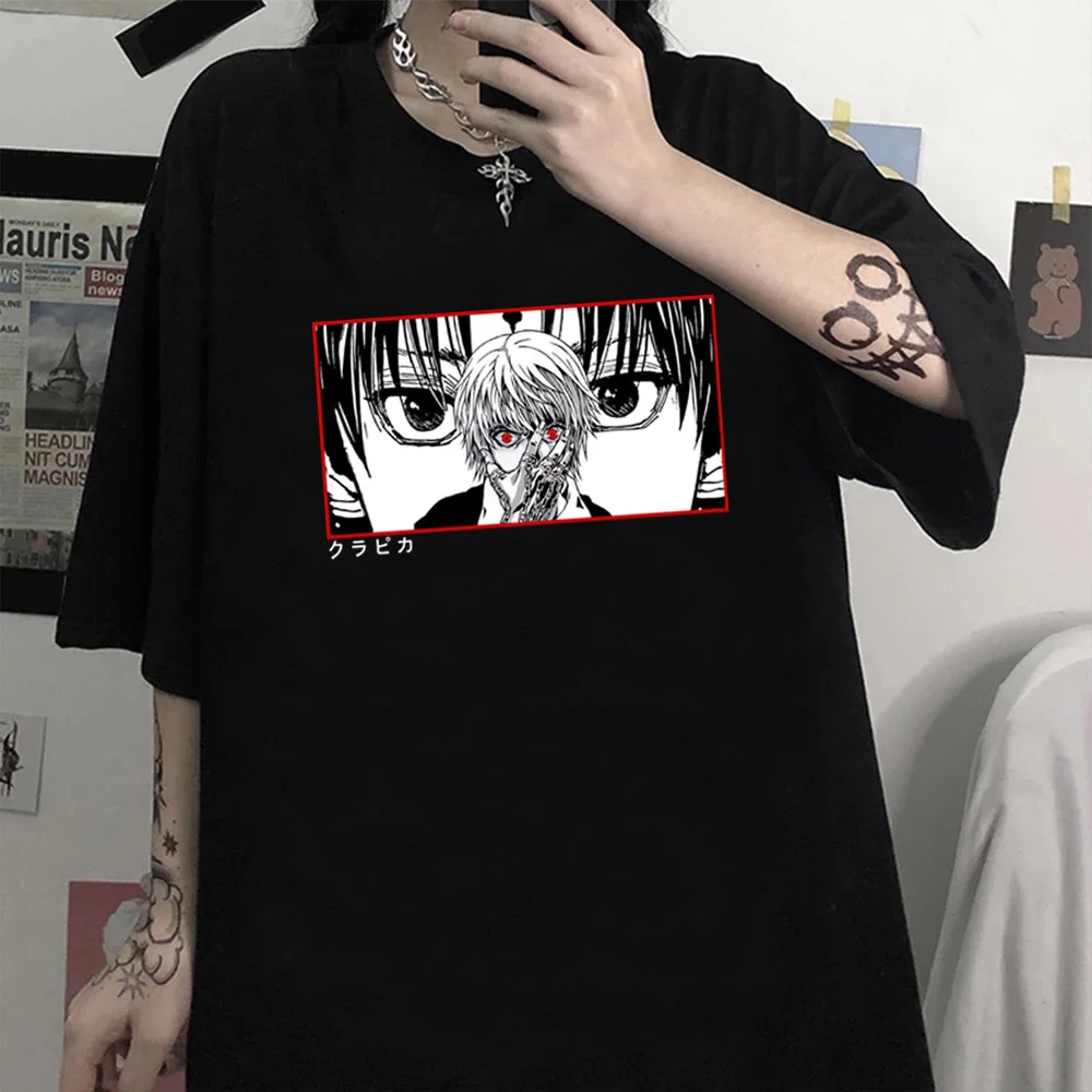 

Одежда с принтом Hunter X Hunter Kurapika, свободная футболка унисекс с круглым вырезом и коротким рукавом
