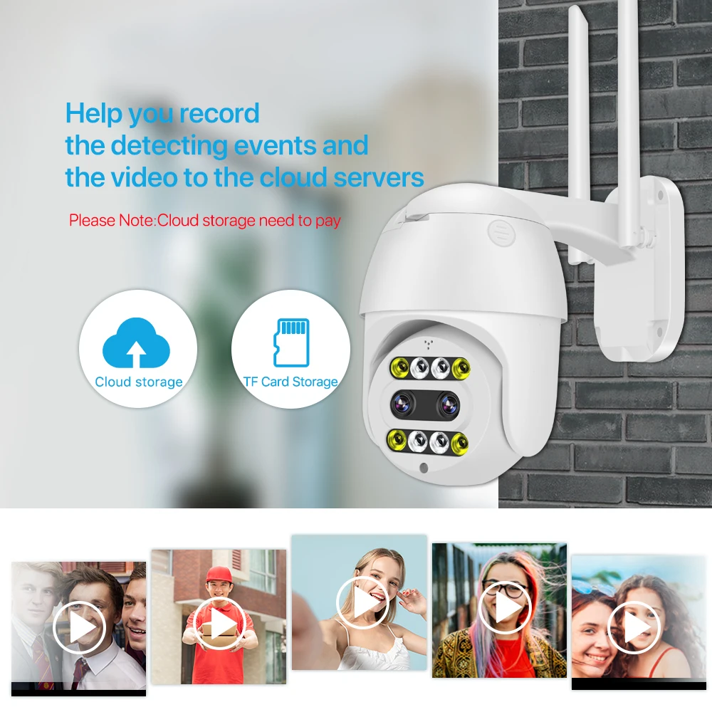 3MP WIFI IP камера 10X Zoom PTZ системы безопасности для наружного автоматического