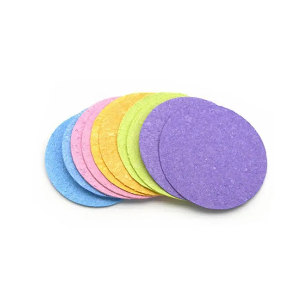 Спонж целлюлозный для ухода за лицом 5 шт. натуральная древесная масса | Красота и