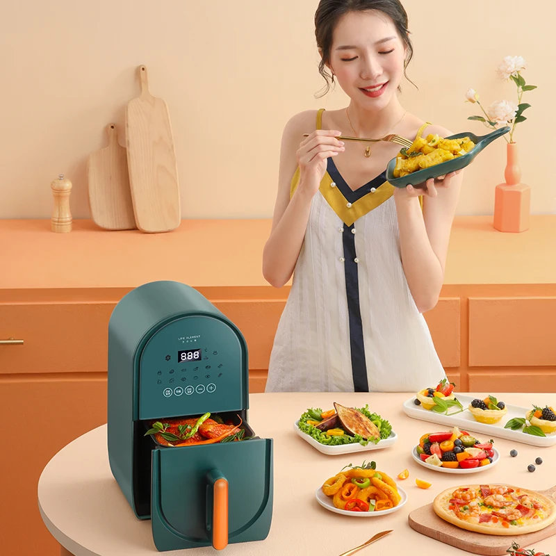 

Life Element Electric Air Fryer with 3L Non-Stick Basket,12-in-1 Multifunctional Oil-Free Kitchen Deep Fryer,LCD Display,1400W