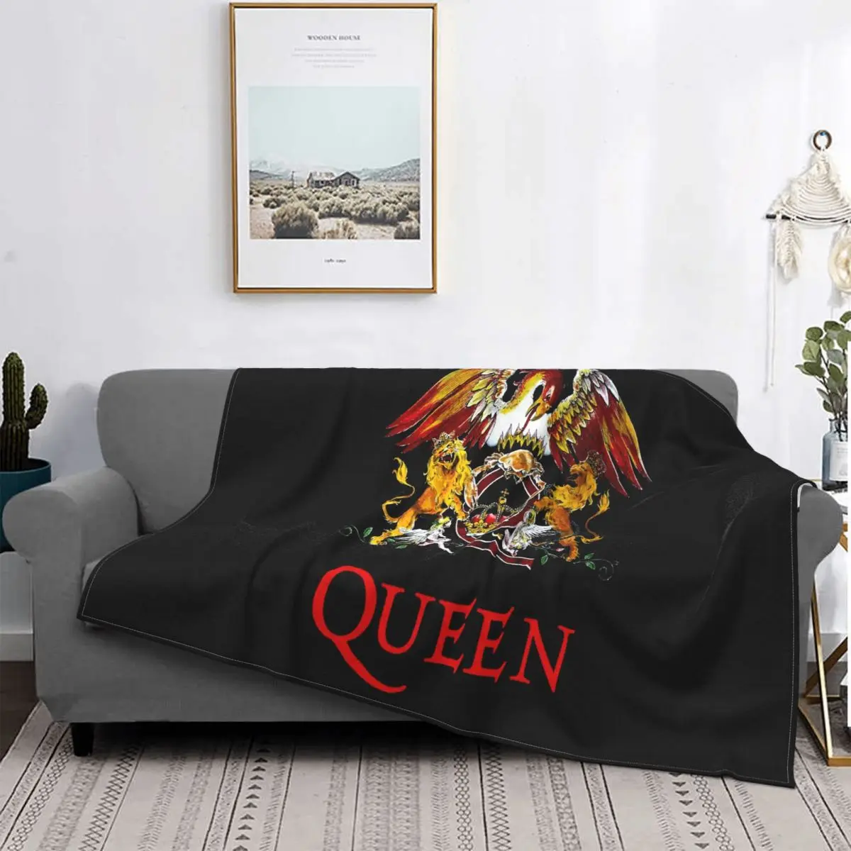 

Модные мужские хлопковые топы с принтом рок-группы Queen, уличная одежда, повседневное фланелевое одеяло в